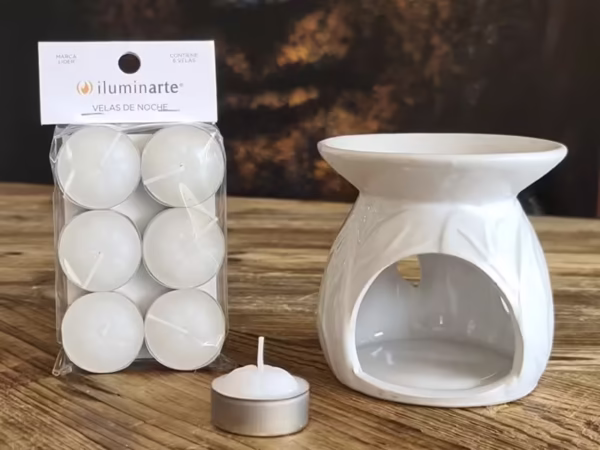 Velas de Noche Blancas x 6 unidades