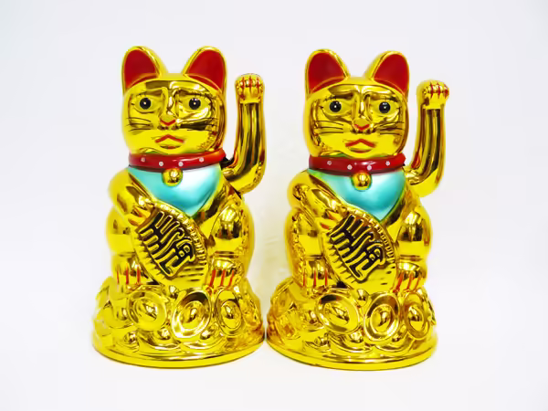 Gato Dorado Suerte Abundancia Fortuna