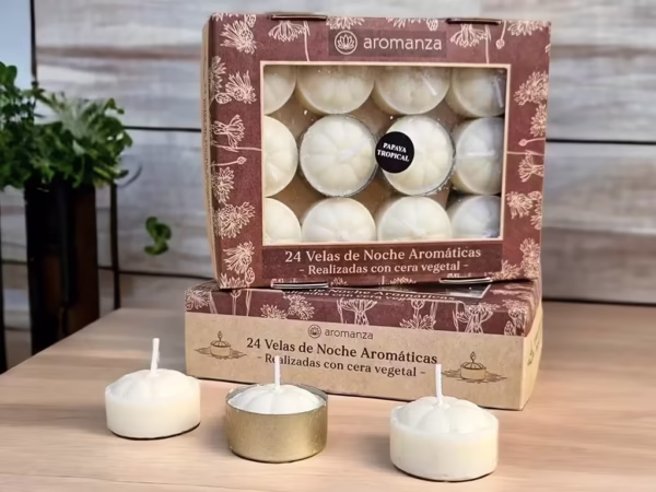 Velas de Noche Aromáticas x 24 u. Cera Vegetal