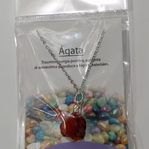Dije Con Cadena Ágata Cornalina