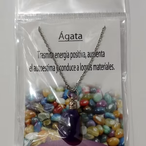 Dije con Cadena Ágata Violeta