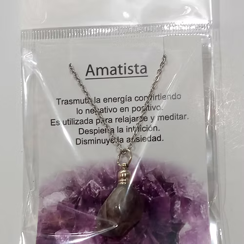 Dije con Cadena Amatista Pico