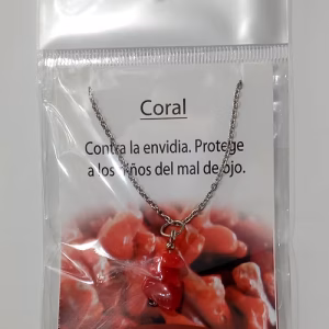 Dije con Cadena Coral