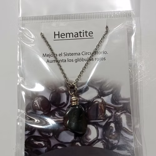 Dije con Cadena Hematite