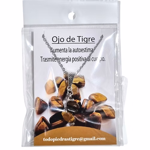 Dije con Cadena Ojo de Tigre
