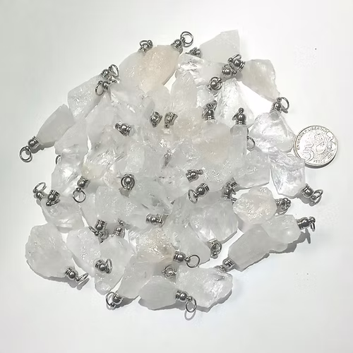 Dije Cuarzo Cristal en Bruto