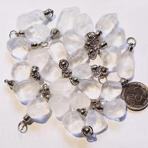 Dije Cuarzo Cristal Rolado