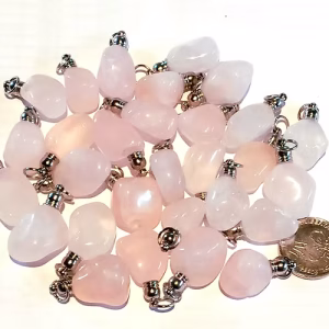 Dije Cuarzo Rosa Rolado