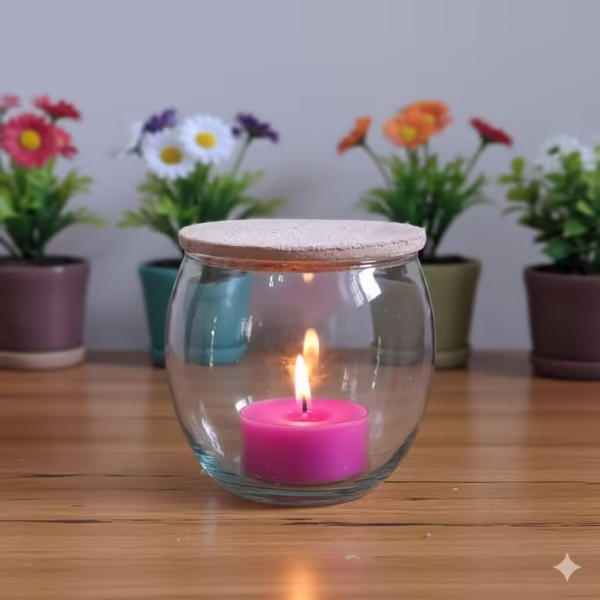Contenedor Bombé Mini con Tapa