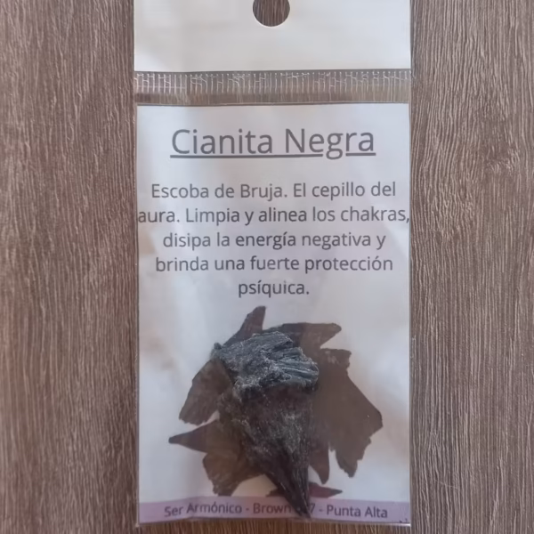 Cianita Negra "Escoba de Bruja" en Bruto x unidad
