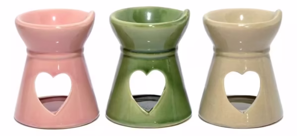 Hornillo Calado Corazón Cerámica 9 cm