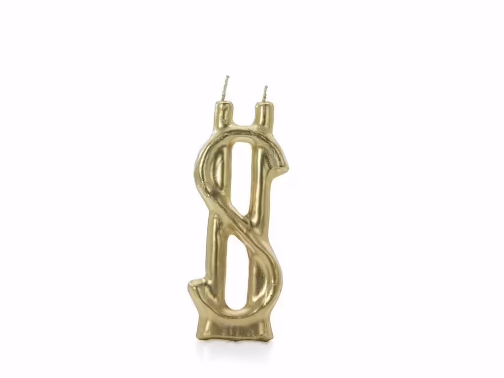 Vela Signo $ Dorado