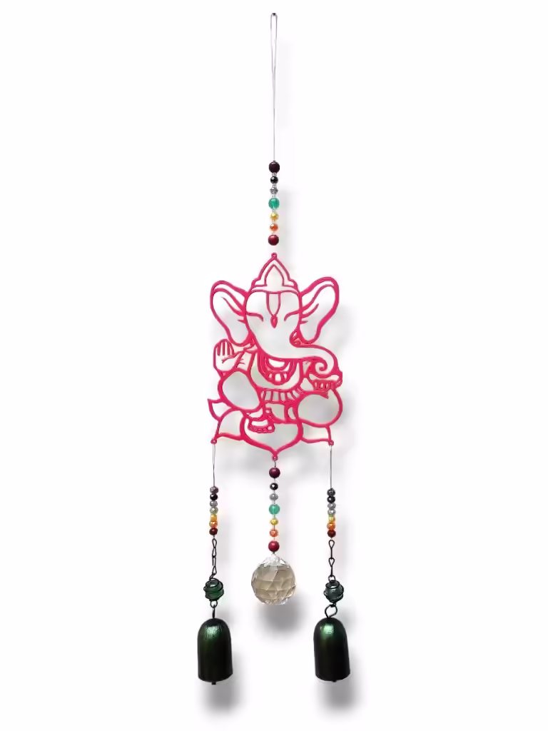 Colgante Ganesha con Atrapasol y Campanas 53cm