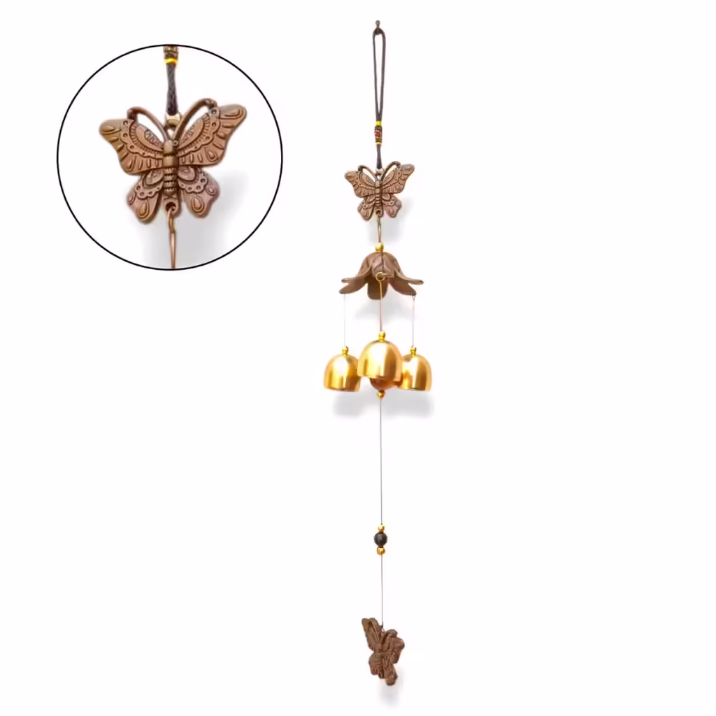 Colgante Mariposa con Campanitas (42x8cm)