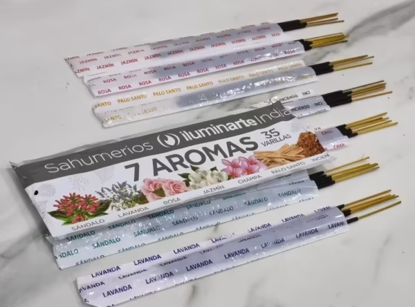 963C Sahumerio Iluminarte India 7 Aromas x 35 varillas